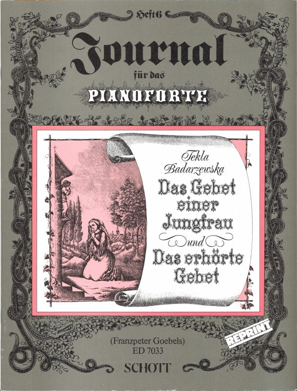 Badarzewska, Gebet einer Jungfrau, etc. (Schott)