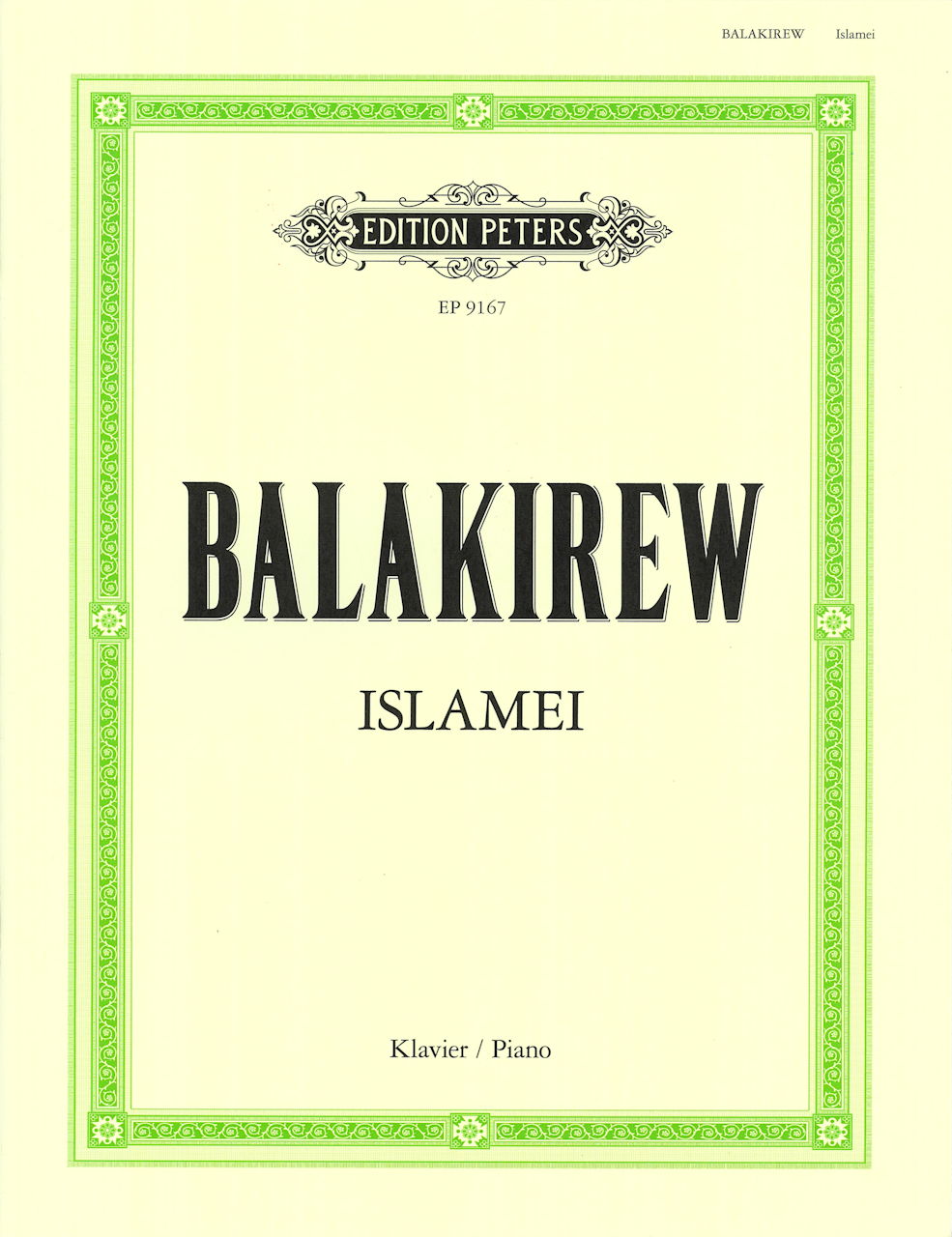 Balakirev, Islamei: Oriental Fantasy (Peters)