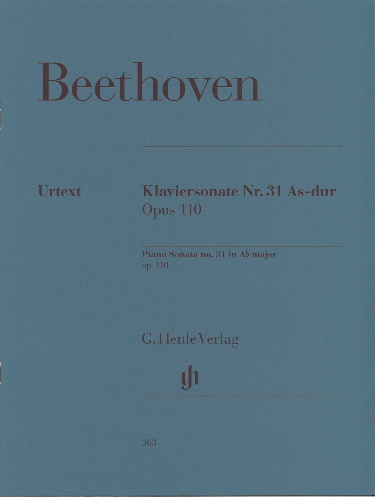 Beethoven, Sonata No.31 op. 110 (Wallner (Henle)