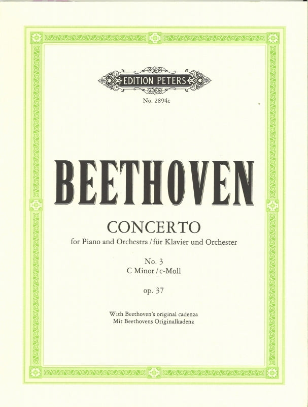 Beethoven, Concerto No. 3 in c (Pauer) (Peters)