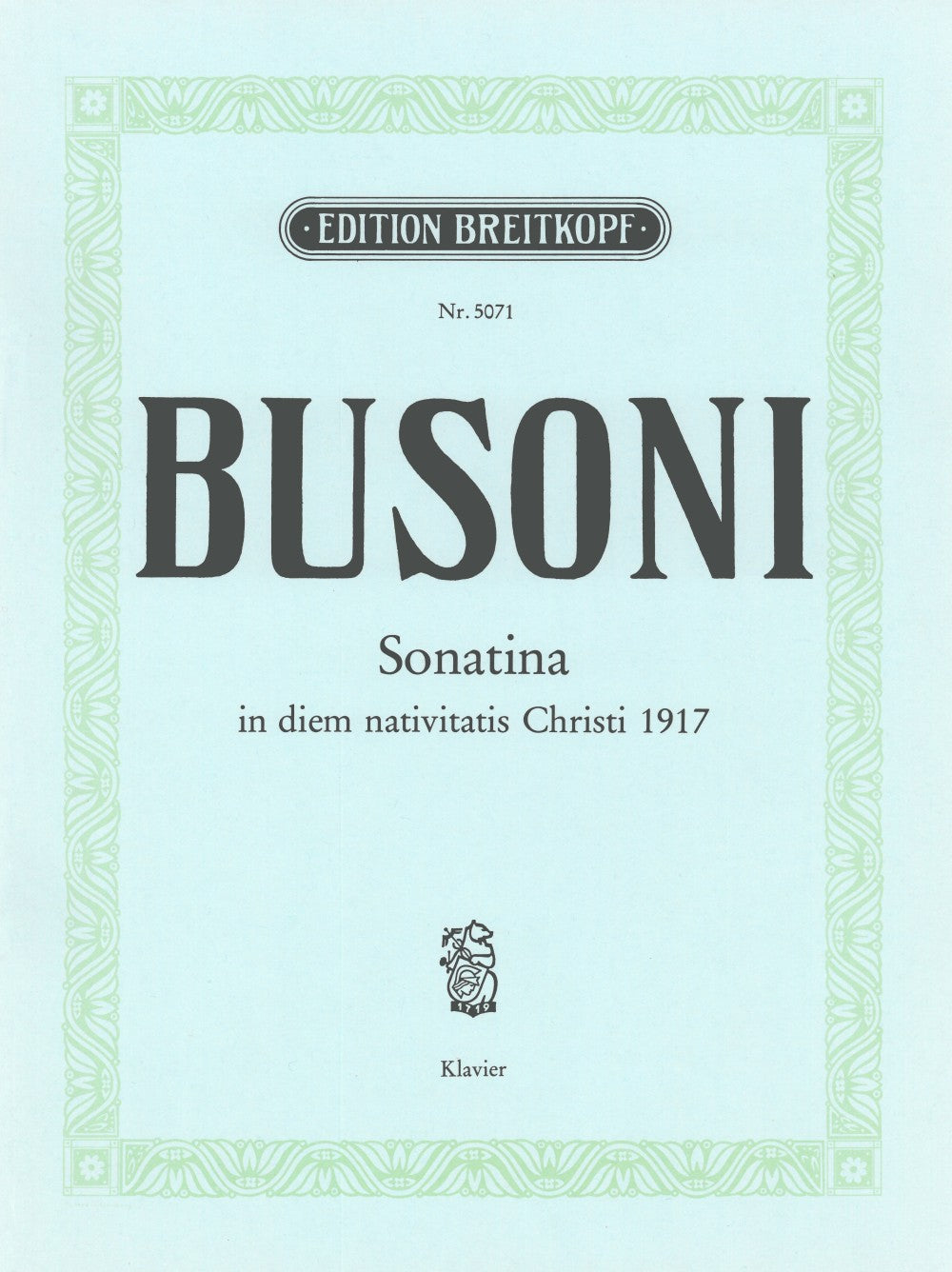 Busoni, Sonatina No. 4 in diem nativitat (Breitkopf)