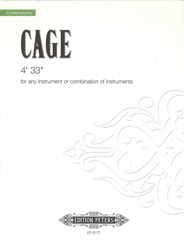Cage, 4'33 (1952) (Peters)