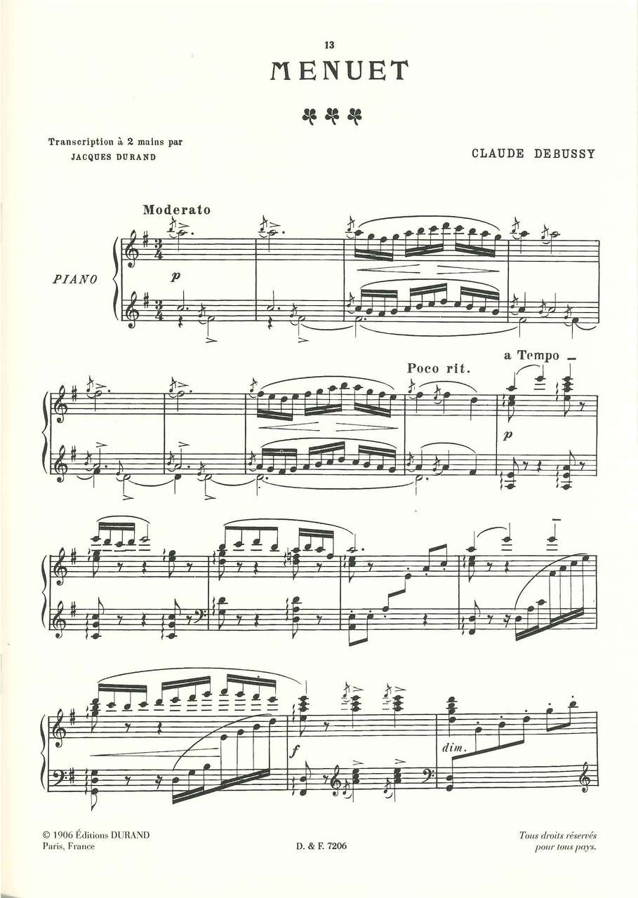 Debussy, Petite Suite (Durand)