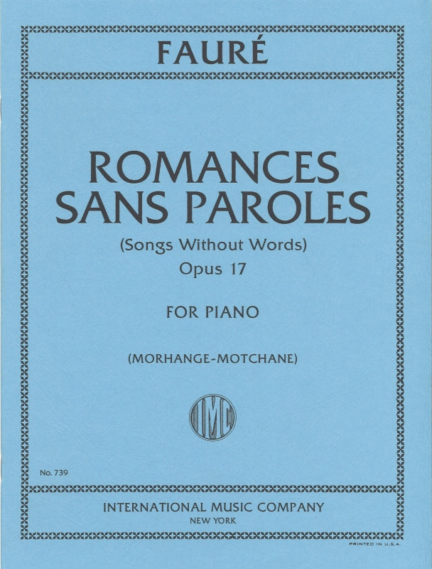 Faure, 3 Songs without Words op. 17 (IMC)