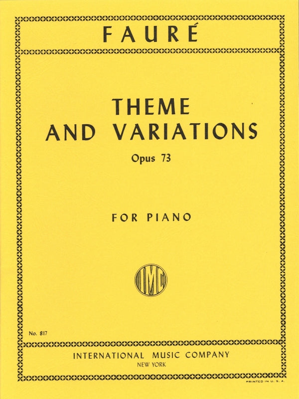Faure, Theme and Variations op. 73 (IMC)