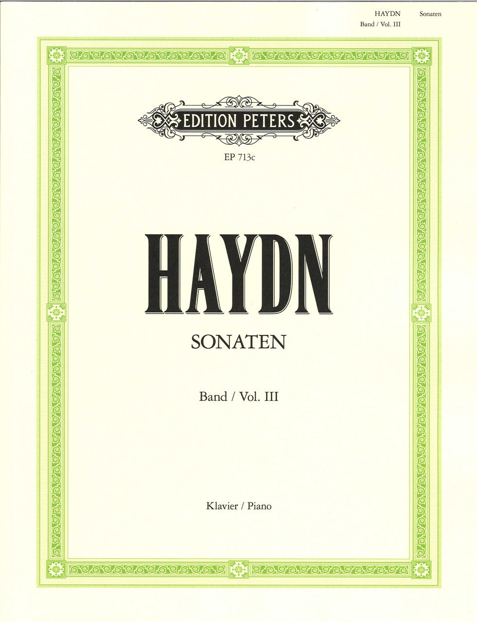 Haydn, Sonaten 3 (Martienssen) (Peters)