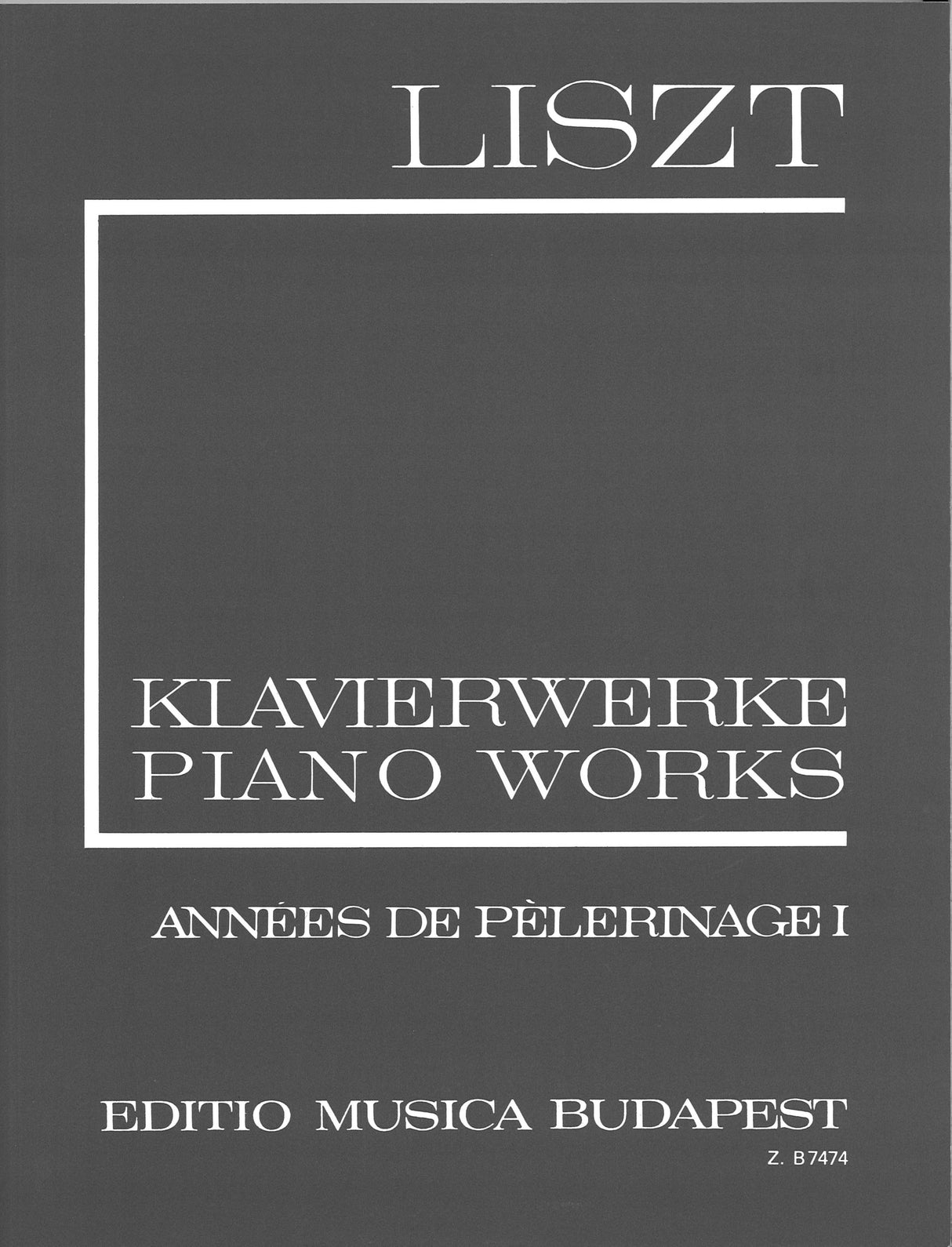 Liszt, 1/ 6 Annees de pelerinage (Editio Musica Budapest)