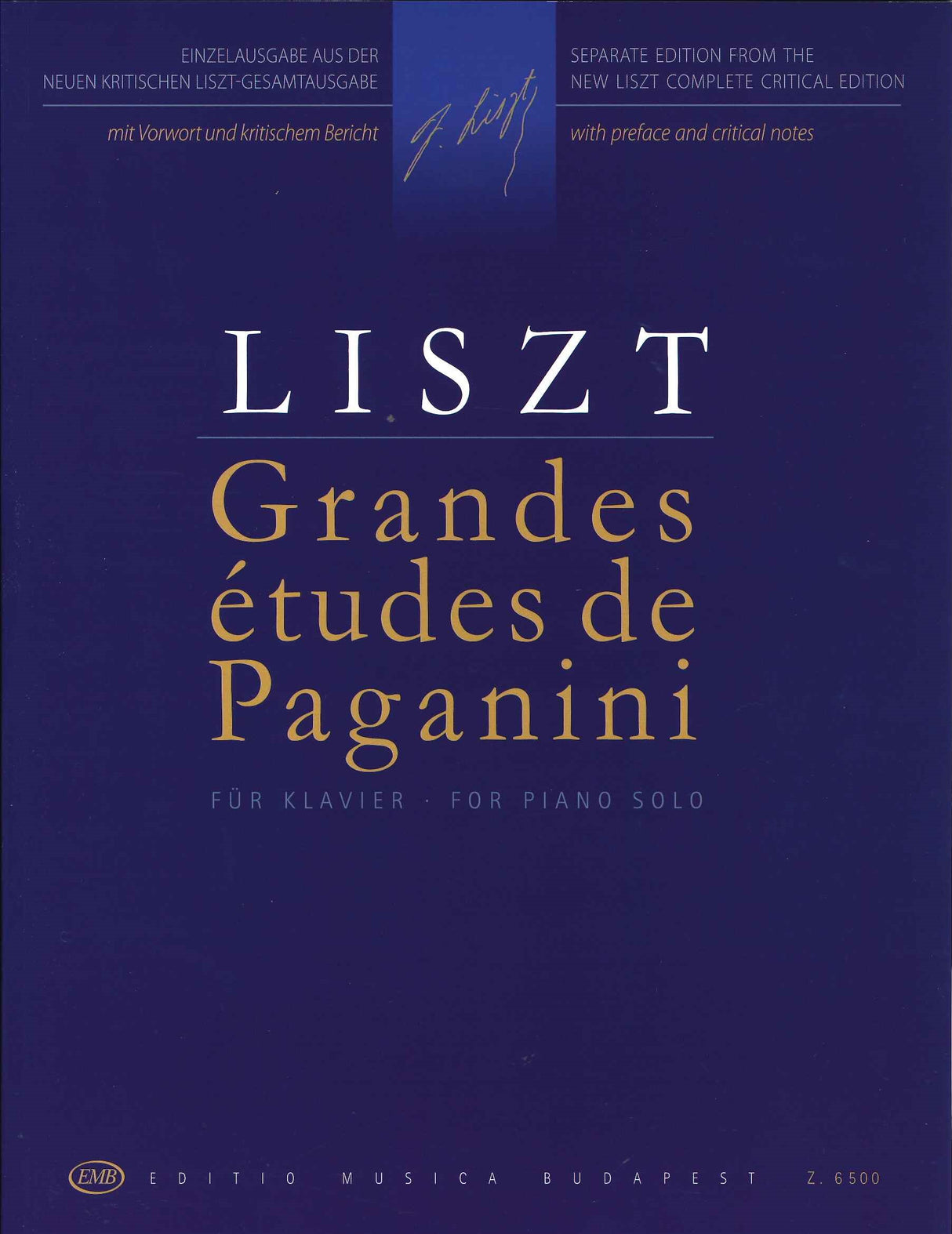 Liszt, Grandes Etudes de Paganini (Editio Musica Budapest)