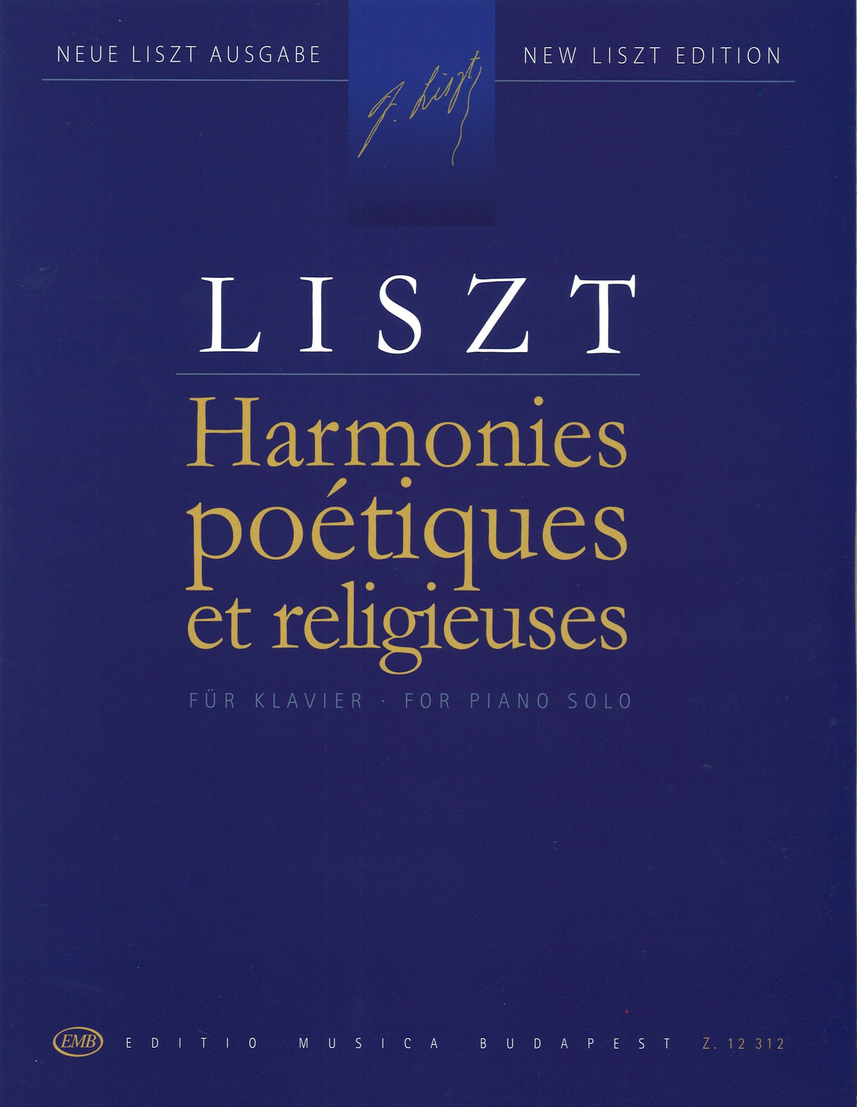 Liszt, Harmonies poetiques & religieuses (Editio Musica Budapest)