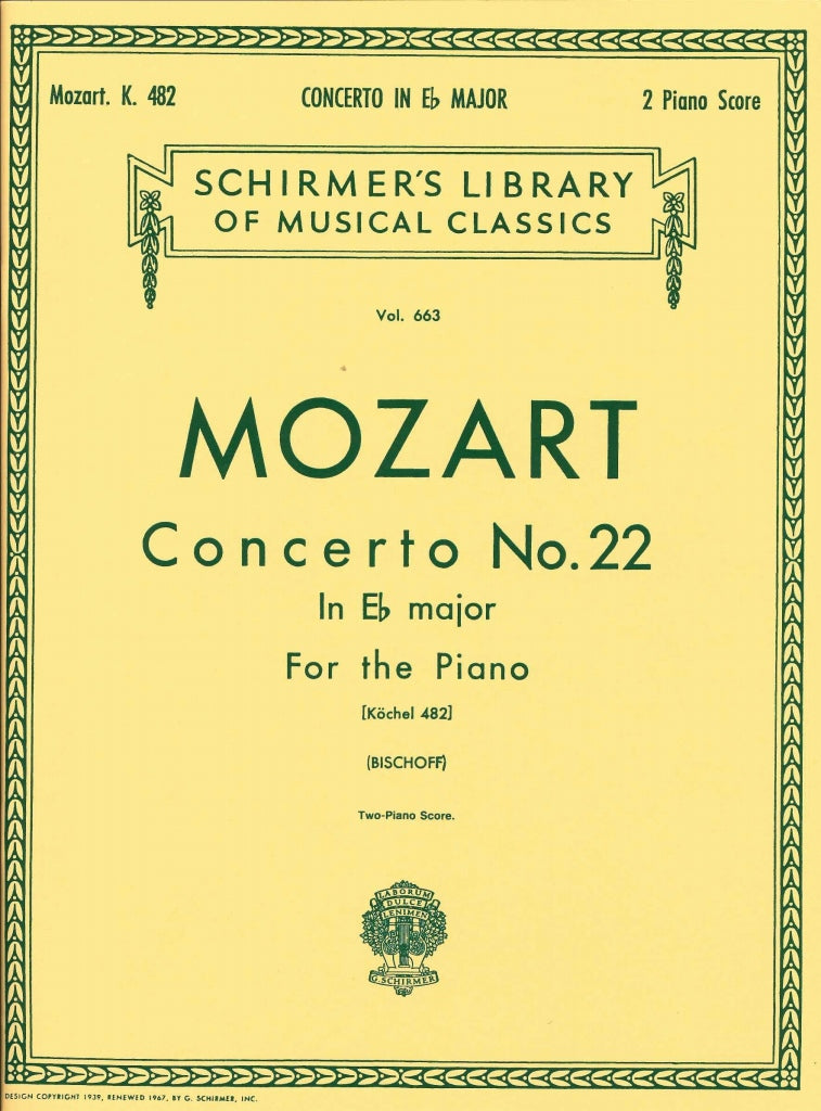 Mozart, Concerto KV 482 in Eb (Bischoff) (G.Schirmer)