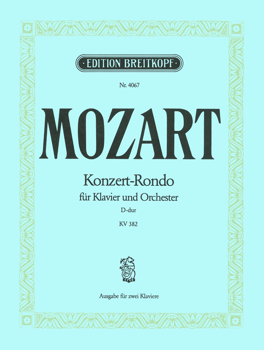 Mozart, Rondo KV.382, D-dur (2-Piano Red (Breitkopf)