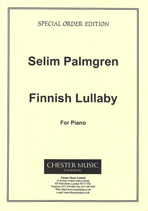 Palmgren, Finnish Lullaby (Chester)
