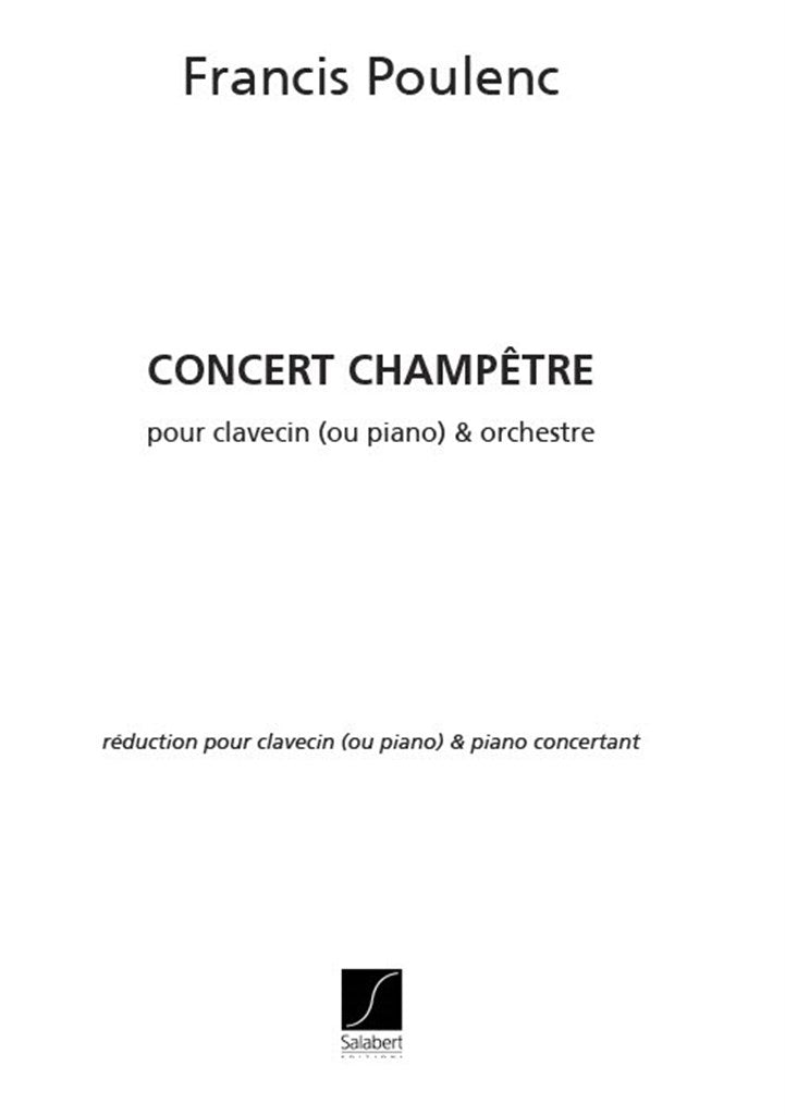 Poulenc, Concert champetre (Reduction) (Salabert)