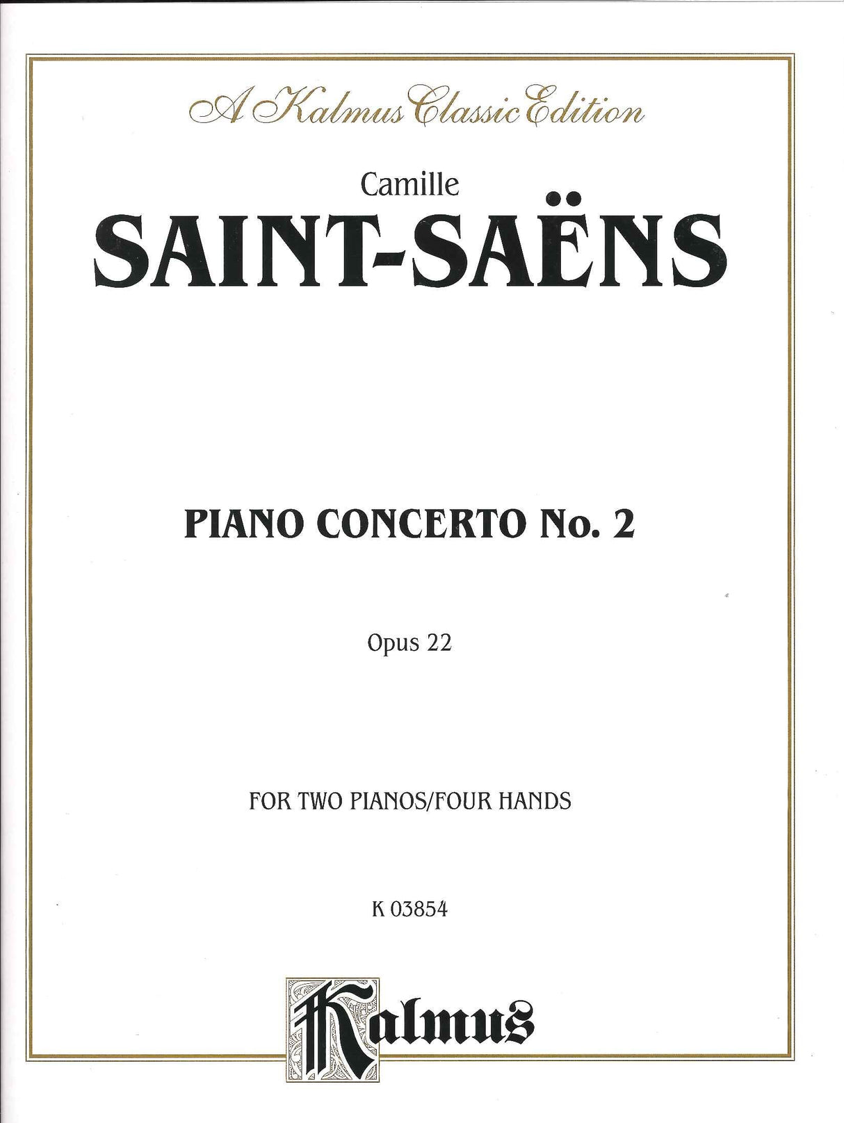 Saint-Saens, Concerto No. 2, op. 22 (Kalmus/Alfred)