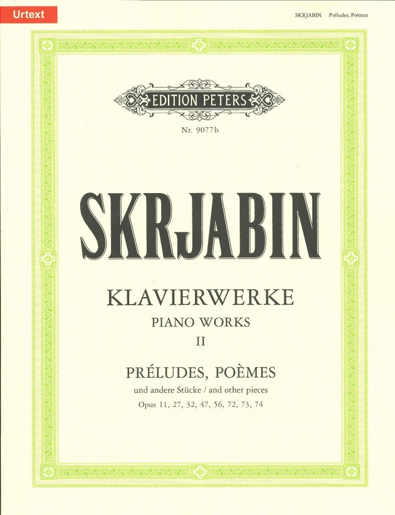 Scriabin Klavierwerke 2: Preludes, Poems (Peters)
