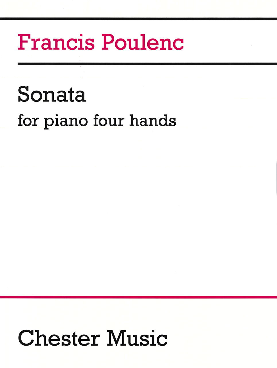 Poulenc, Sonata (1918 rev.1939) (Chester)