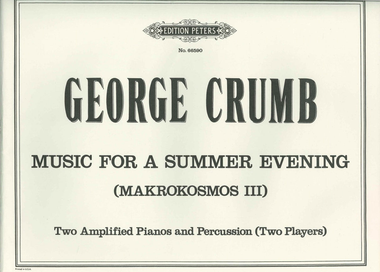 Crumb, Music for a Summer Evening (Peters)