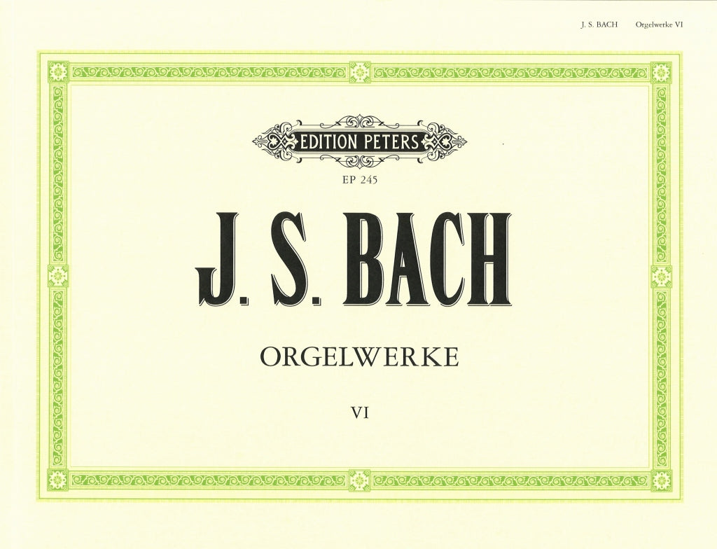 Bach, Orgelwerke 6: Choralvorspiele(A-J) (Peters)
