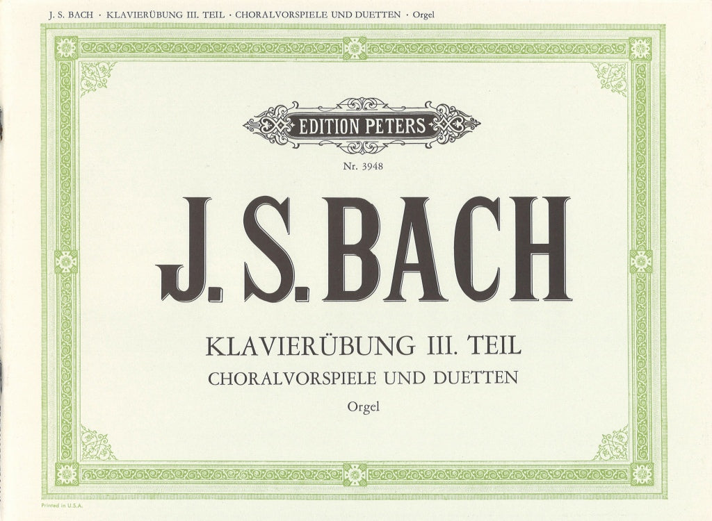 Bach, Klavierubung III. Teil (Peters)