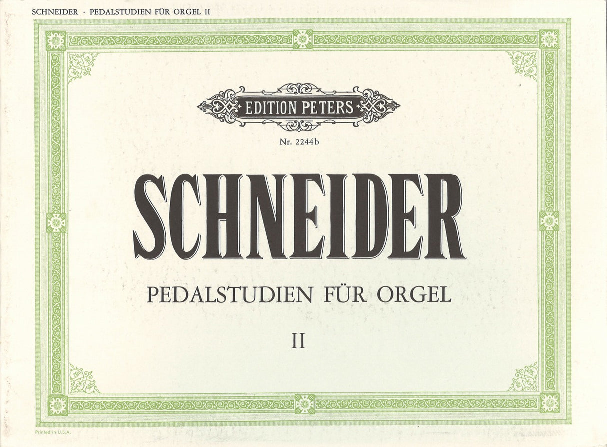 Schneider,J., Pedalstudien 2, op. 48 (Peters)