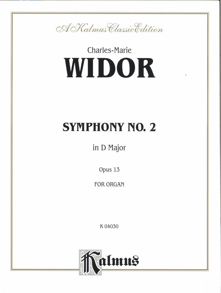 Widor, Symphony No. 2 op. 13 (Kalmus/Alfred)