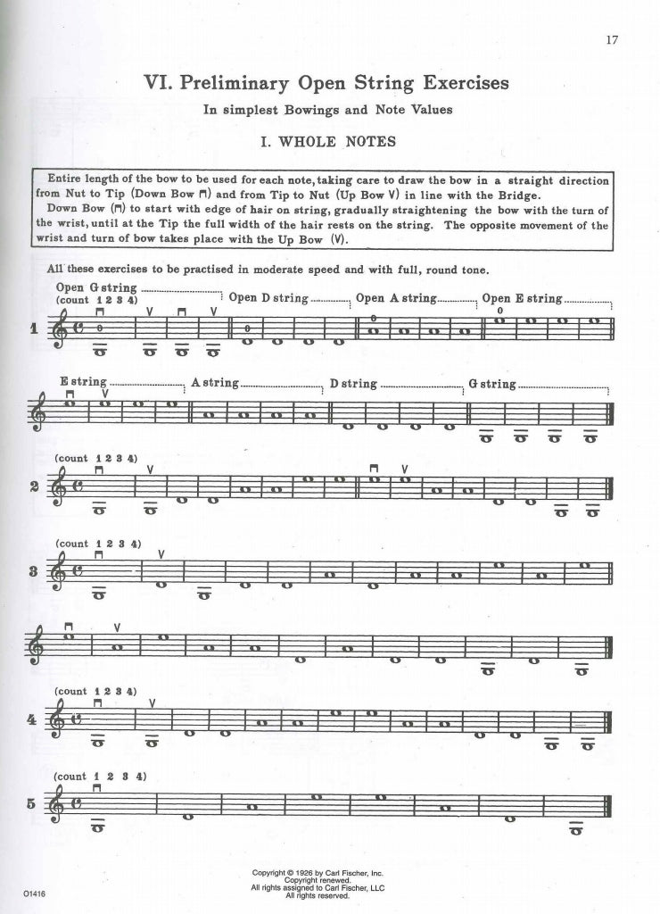 Auer, Graded Course of Vn Playing 1 (Carl Fischer)