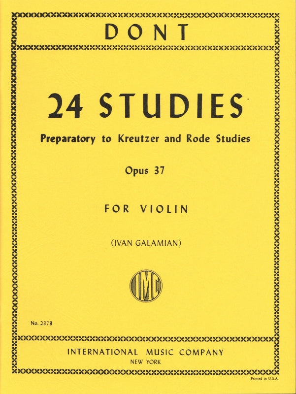 Dont, 24 Studies op. 37 (Galamian) (IMC)