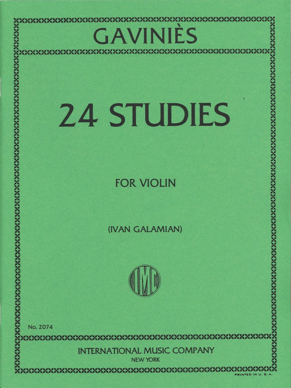 Gavinies, Studies (Galamian) (IMC)