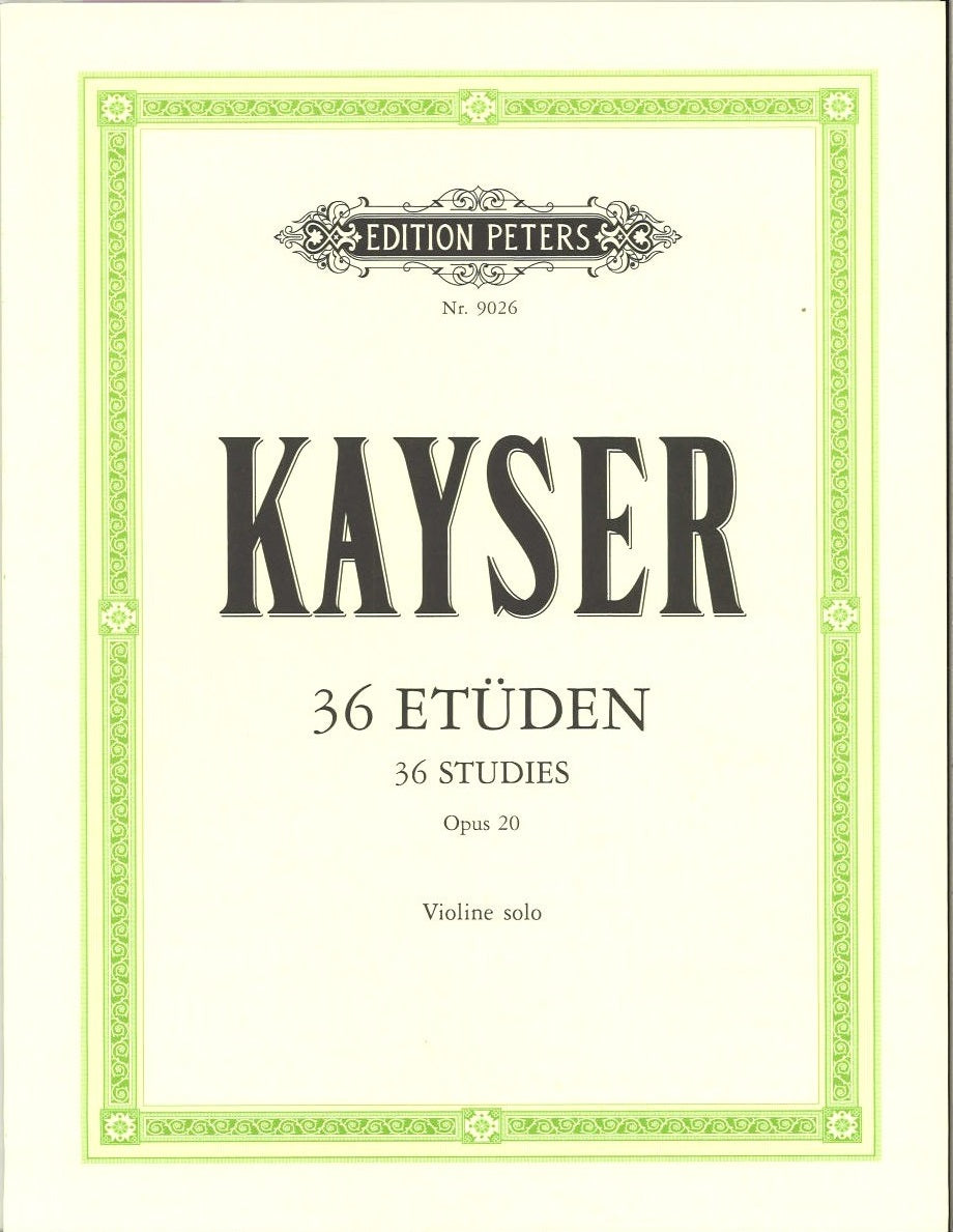 Kayser, 36 Etuden op. 20 (Seling) (Peters)