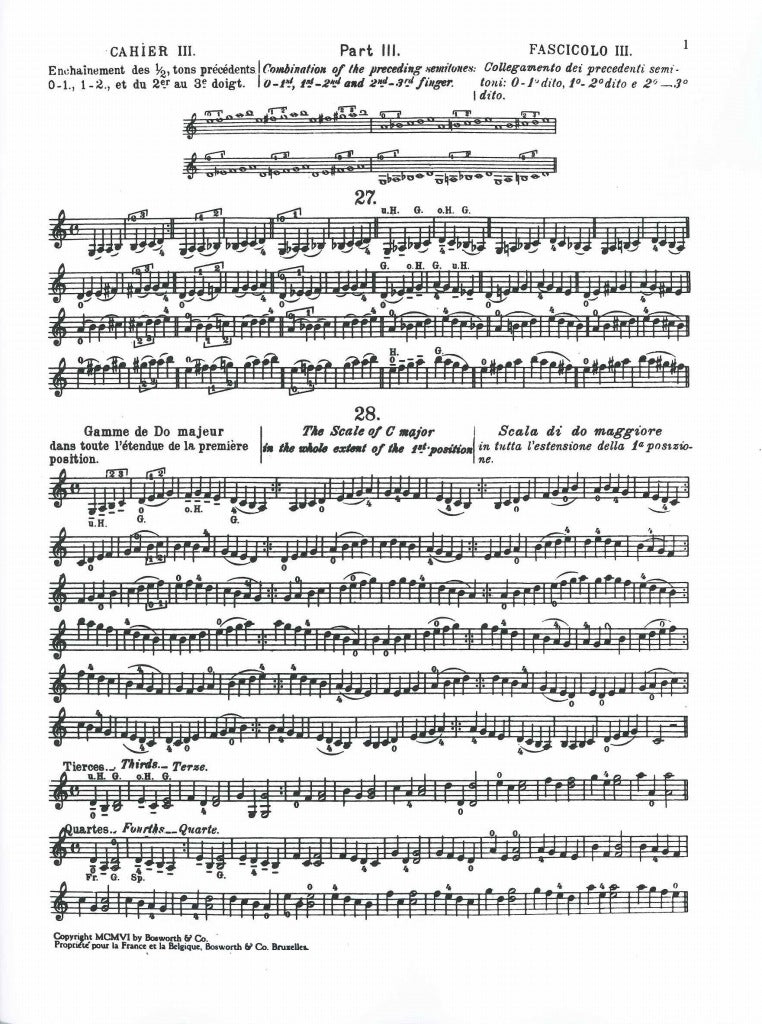 Sevcik, op. 6/3: Method for Beginners (Bosworth)