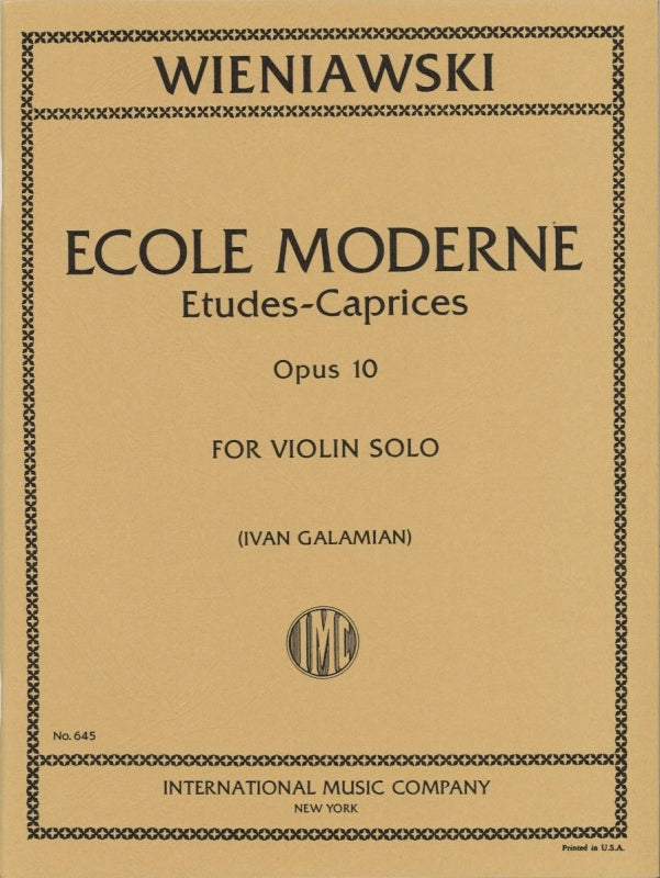 Wieniawski, Ecole Moderne op.10(Galamian (IMC)
