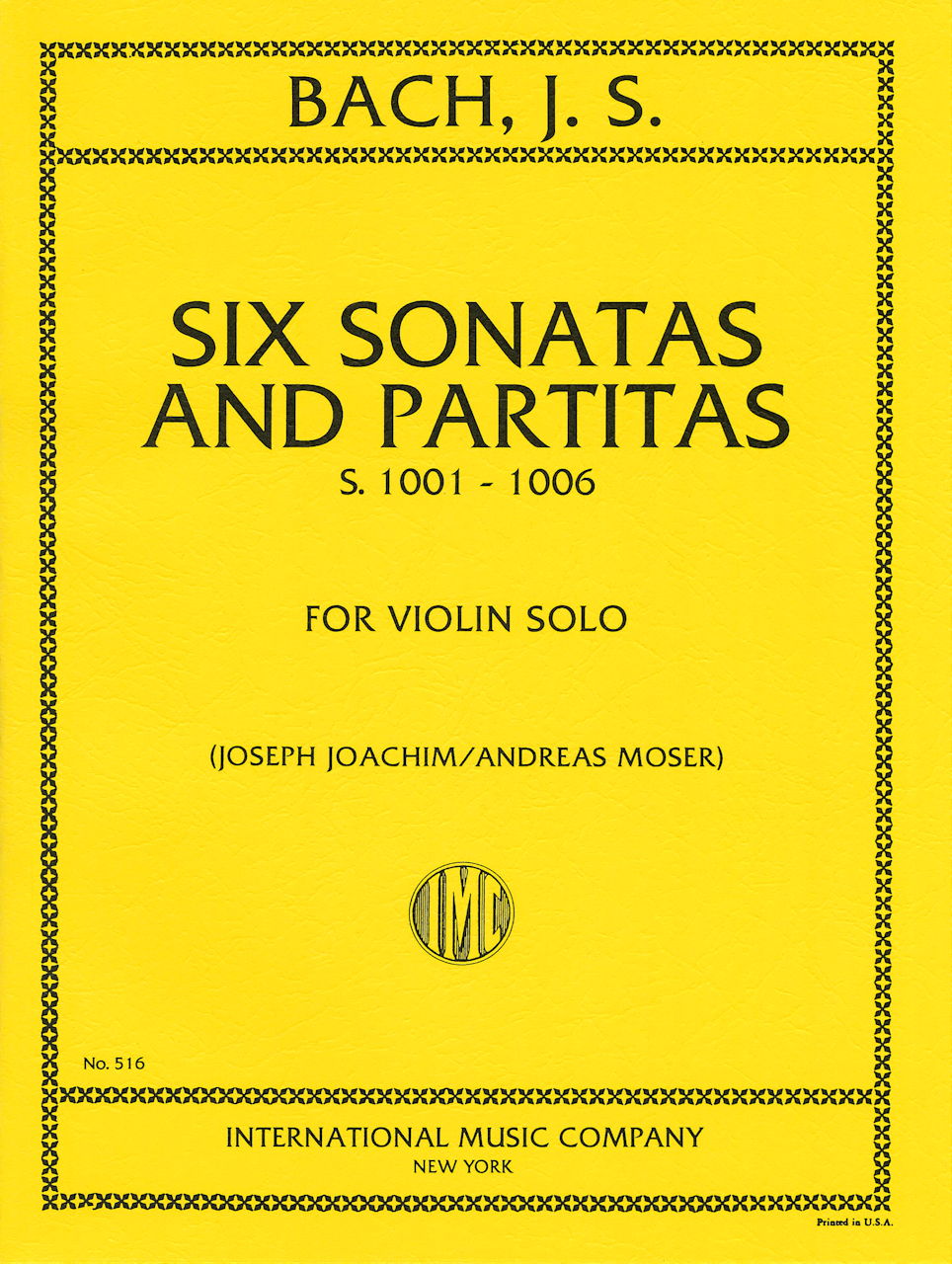 Bach, Sonatas & Partitas (Joachim/Moser) (IMC)