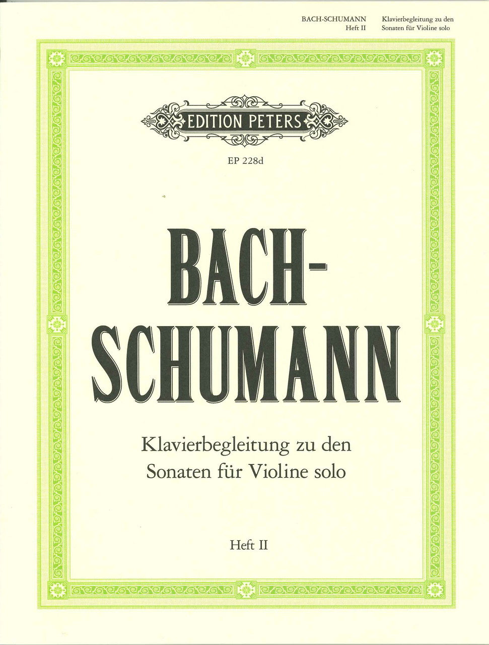 Bach/Schumann, Sonaten & Partiten 2(+Pf) (Peters)