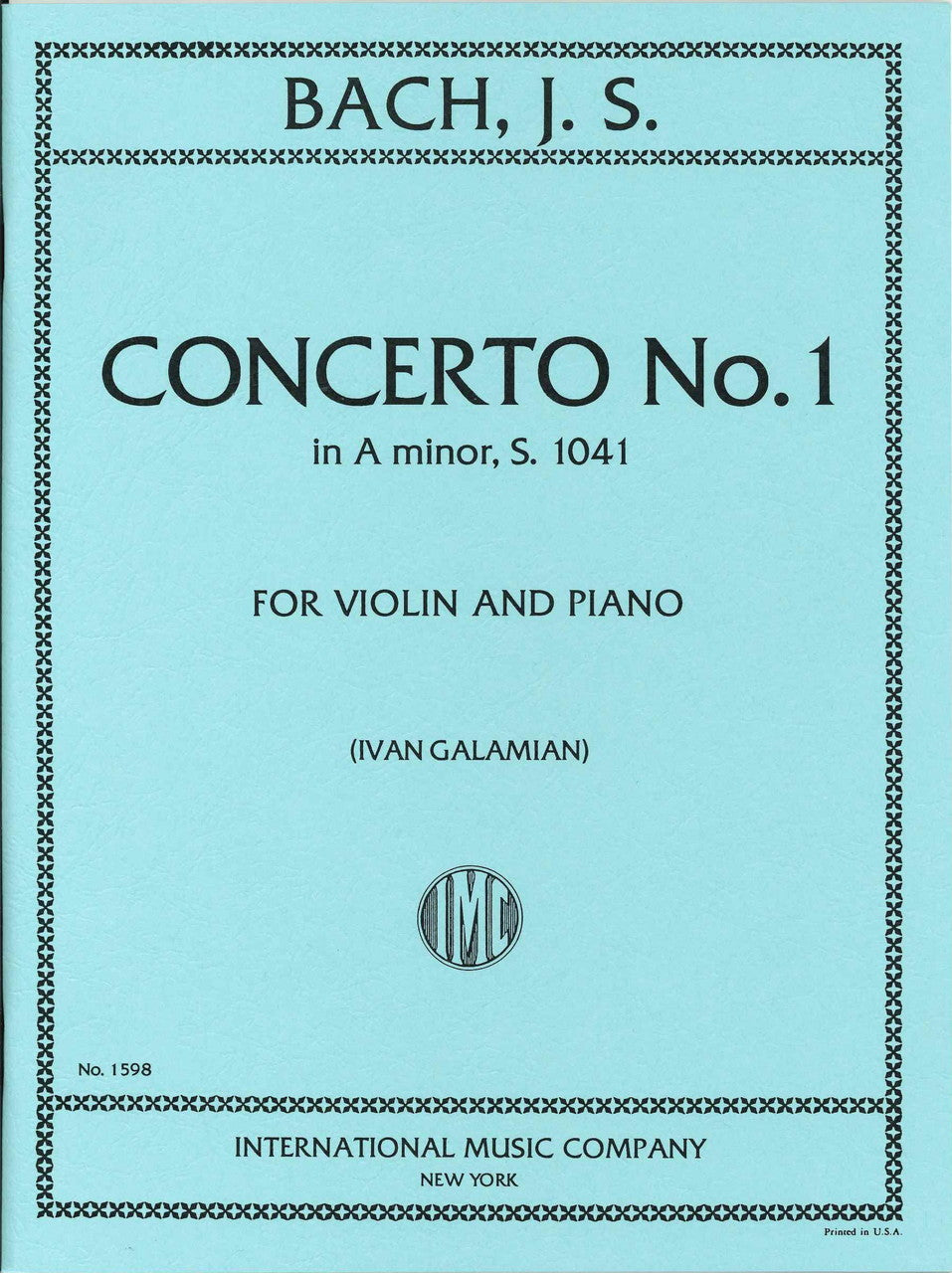 Bach, Concerto BWV 1041 in a (Galamian) (IMC)