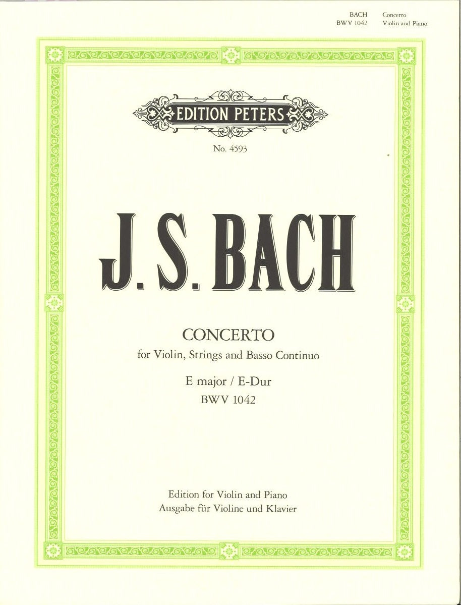 Bach, Concerto BWV 1042 in E (Strub) (Peters)