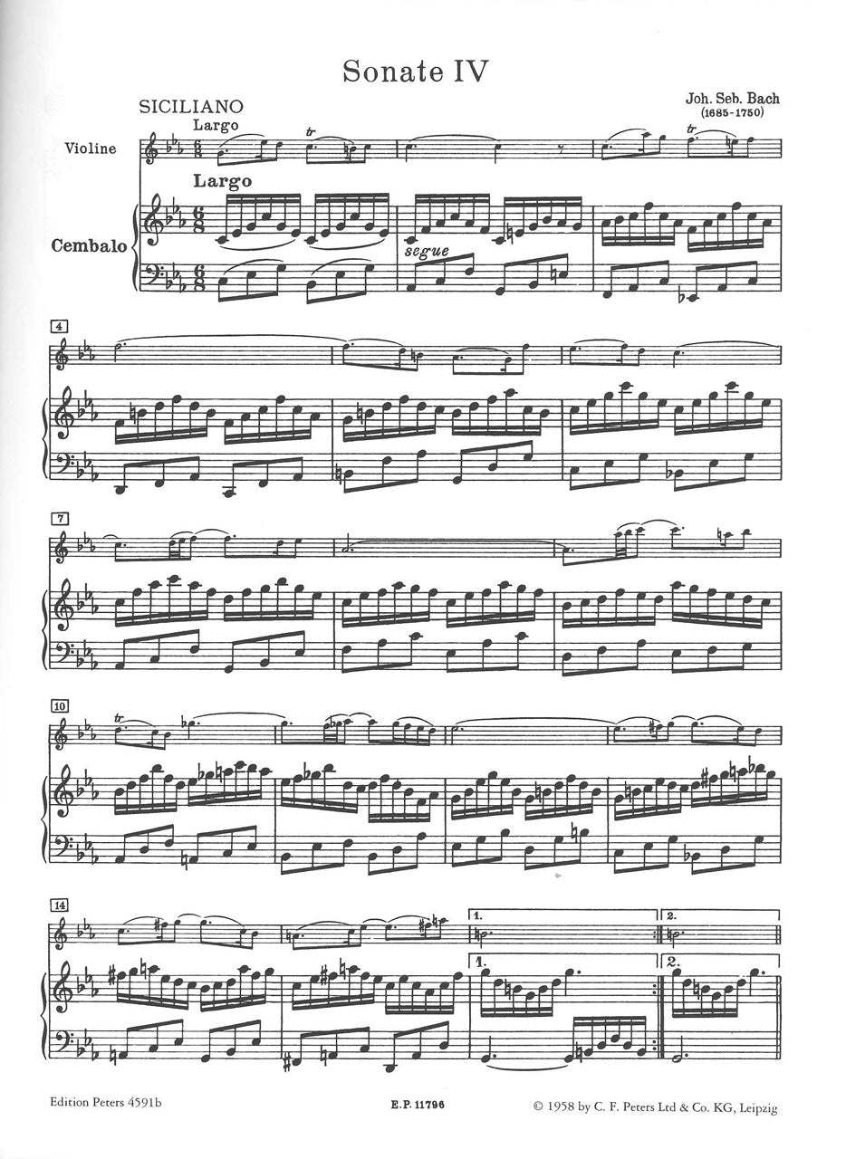 Bach, Sonaten 2: BWV 1017-19 (Schleifer) (Peters)