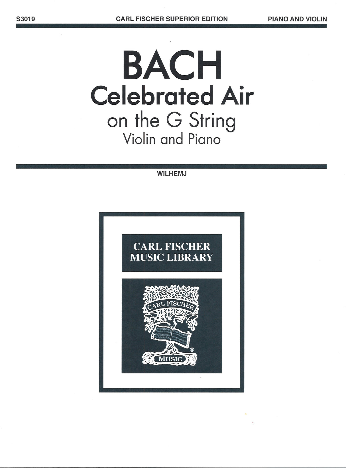 Bach, Air on the G-String (Wilhelmj) (Carl Fischer)
