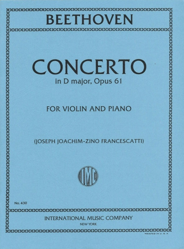Beethoven, Concerto op. 61 (Francescatti (IMC)