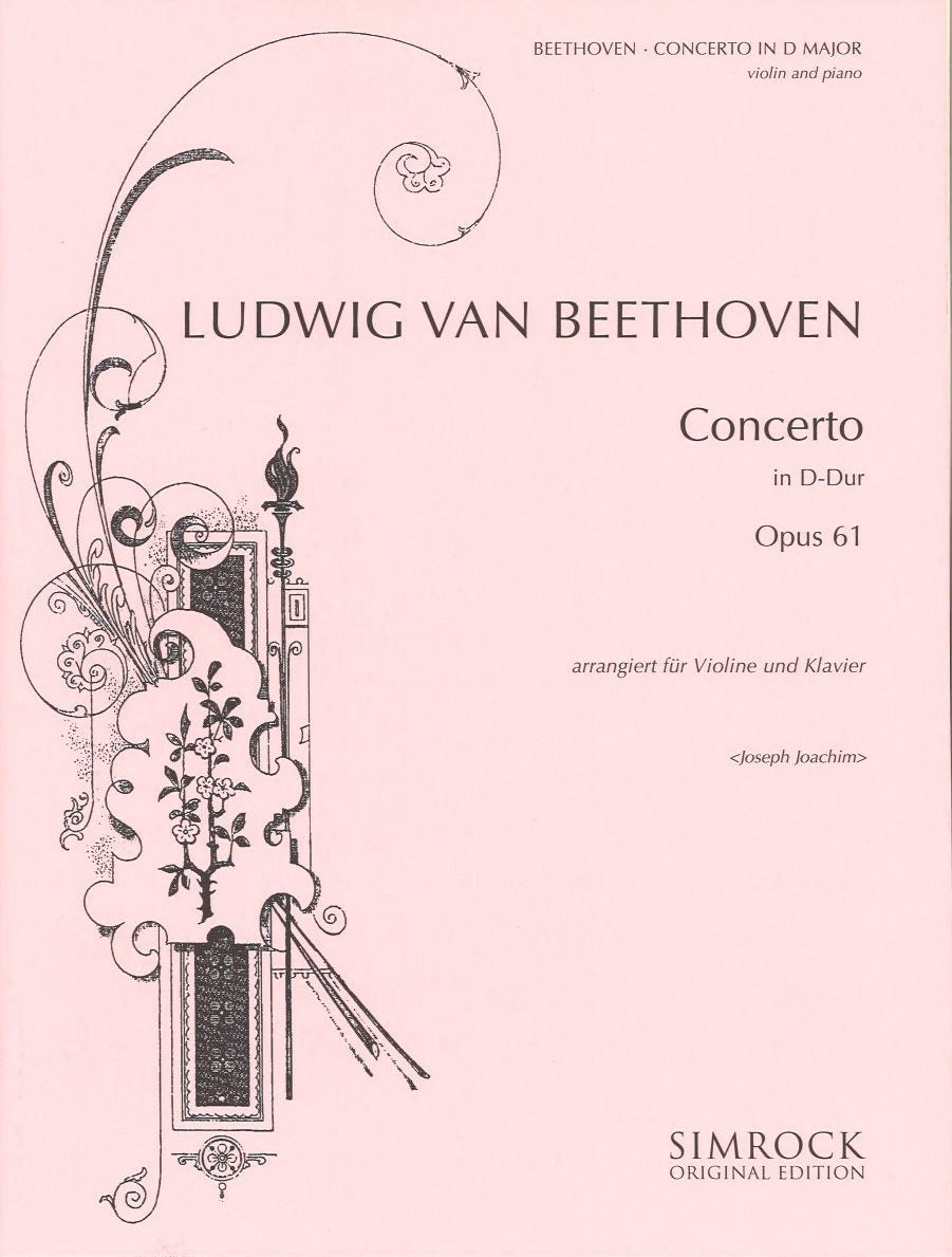 Beethoven, Concerto op. 61 (Joachim) (Simrock)