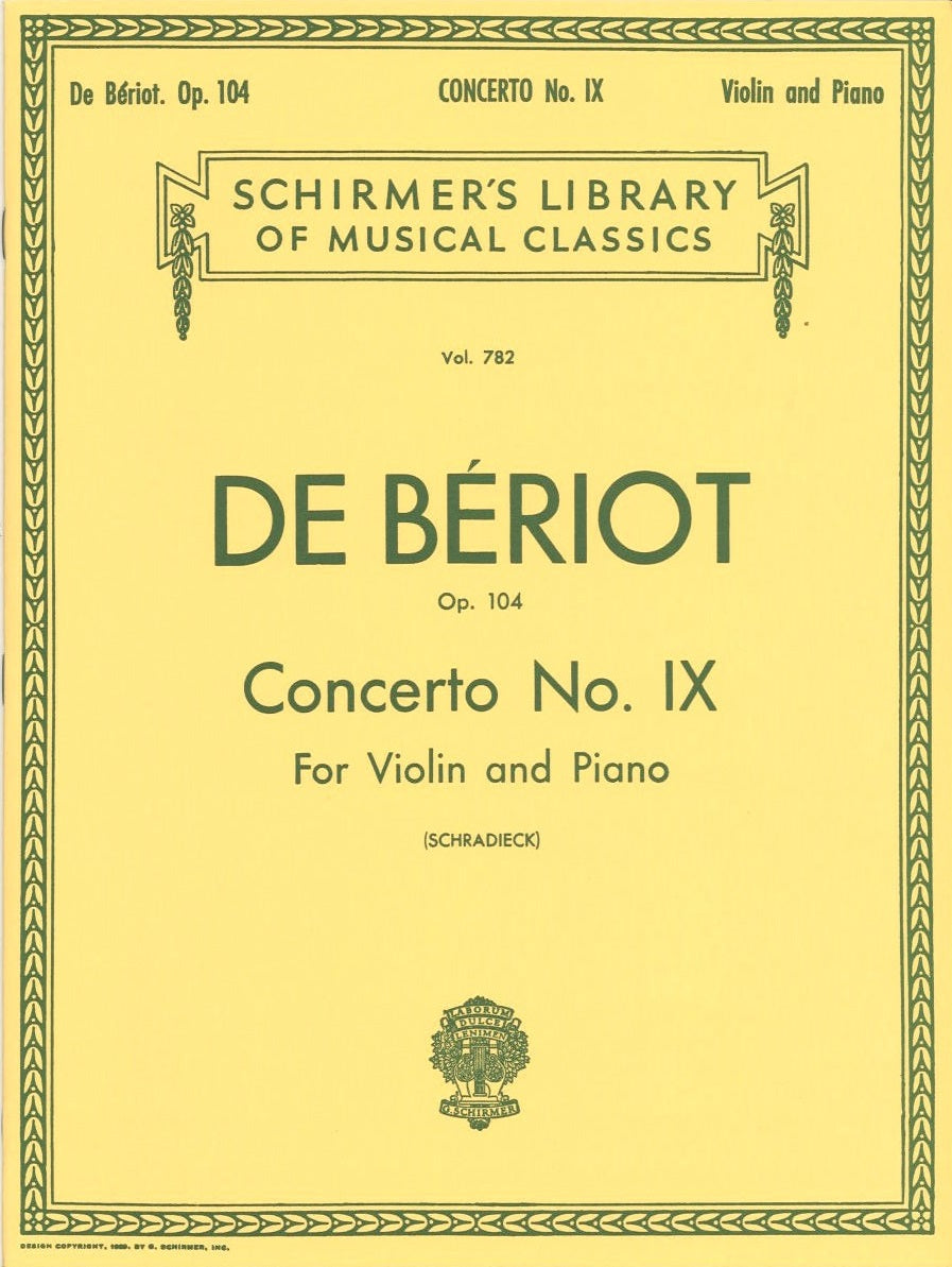 Beriot, Concerto No.9, op.104(Schradieck (G.Schirmer)