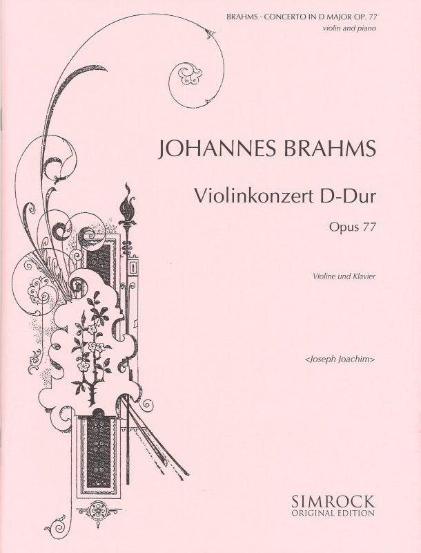 Brahms, Concerto op. 77 (Joachim) (Simrock)