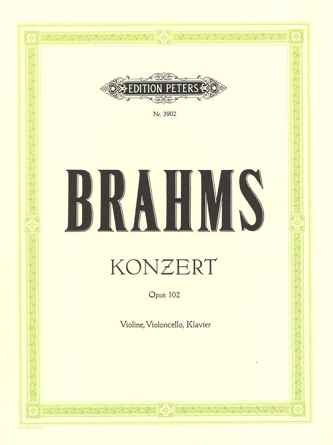 Brahms, Concerto op. 102 in a (Vn,Vc,Pf) (Peters)
