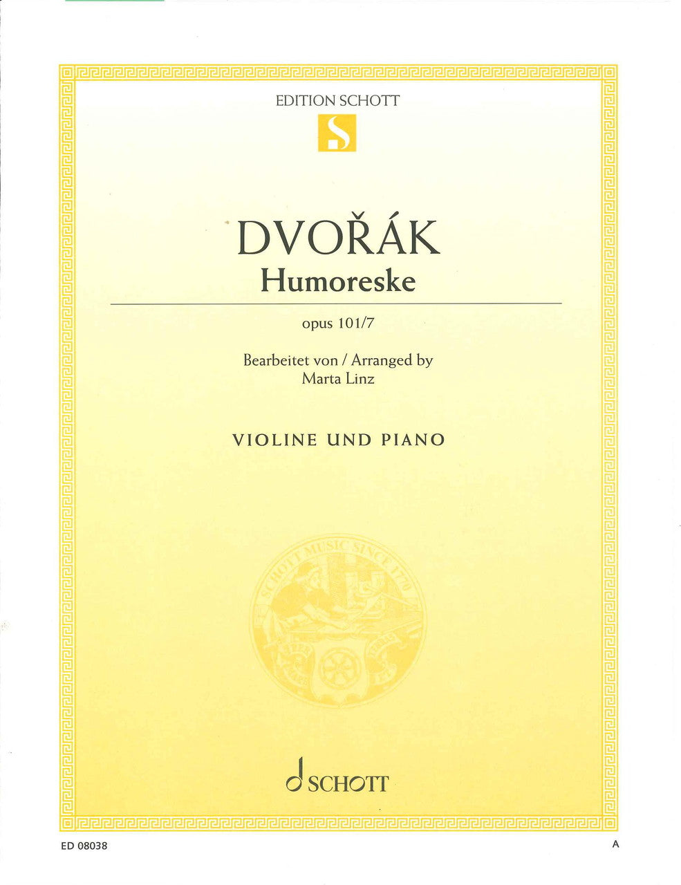 Dvorak, Humoresque in G (arr. Linz) (Schott)