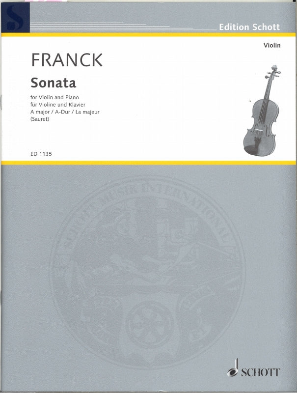 Franck, Sonata in A (Sauret) (Schott)
