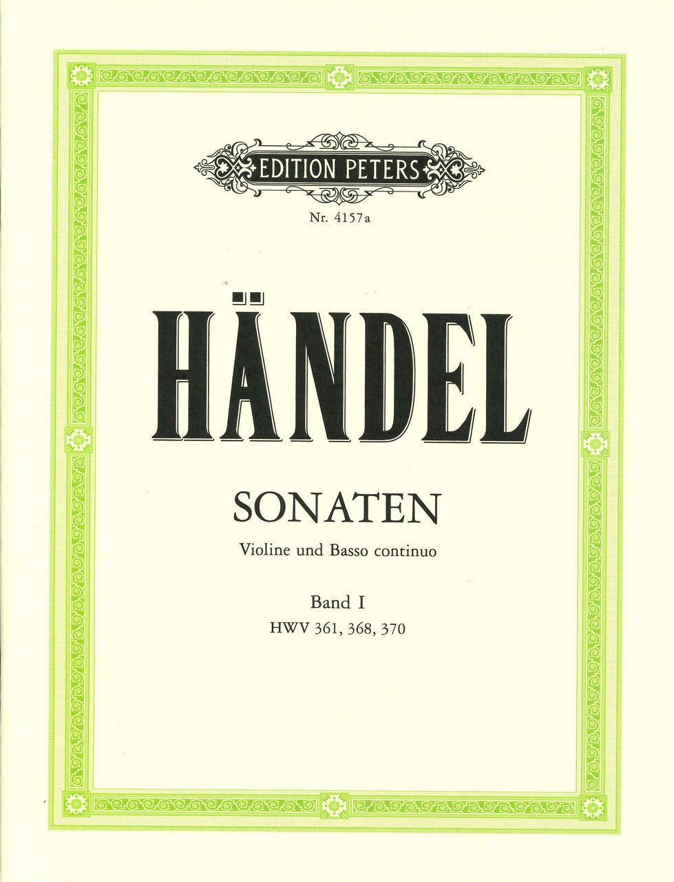 Handel, Sonaten 1 (Davison/Ramin) (Peters)