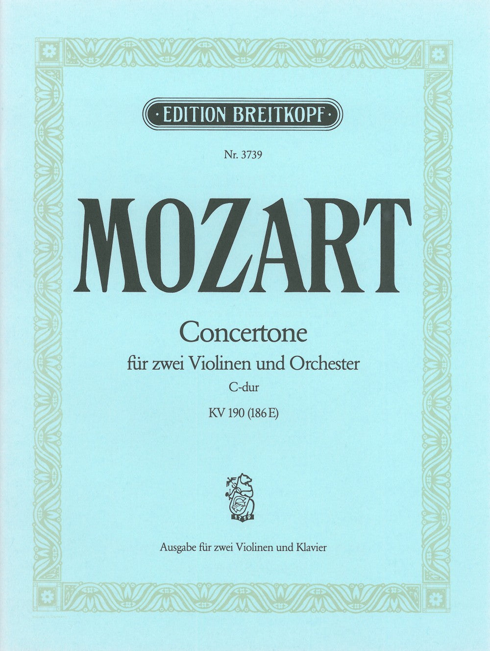 Mozart, Concertone KV 190 (2Vn,Pf) (Breitkopf)