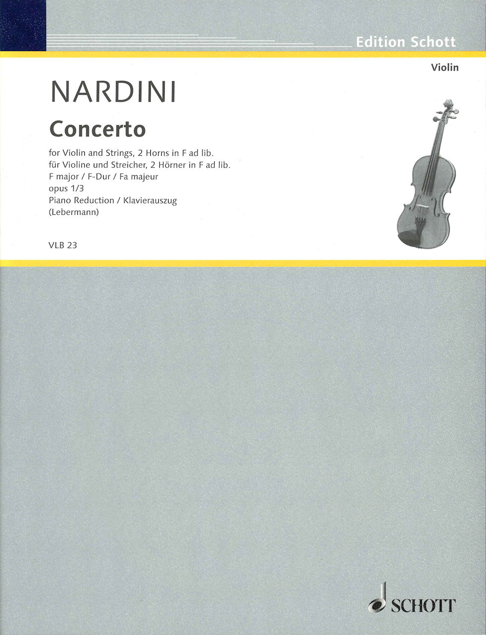 Nardini, Concerto F op. 1/3 (Lebermann) (Schott)