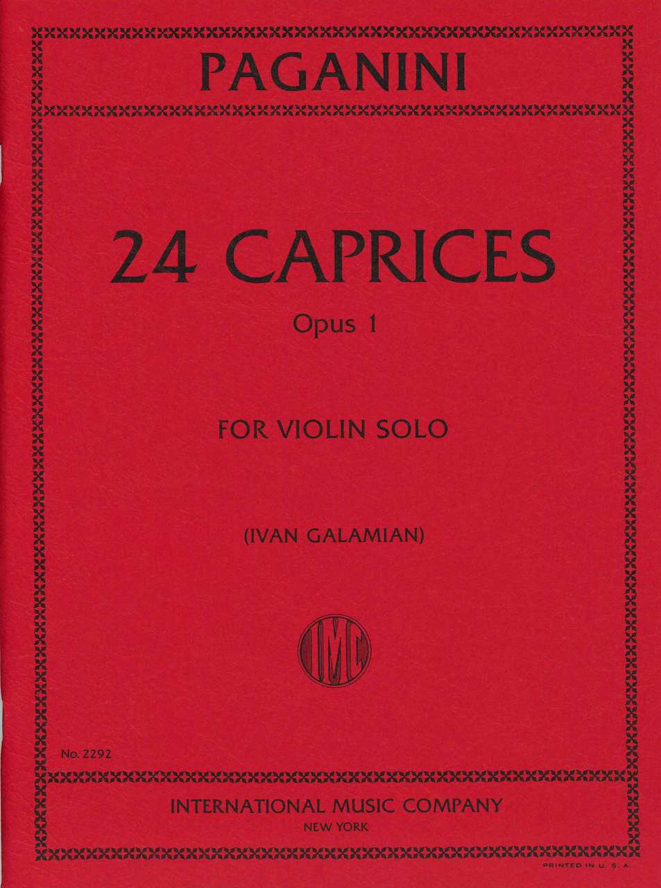 Paganini, Caprices op. 1 (Galamian) (IMC)