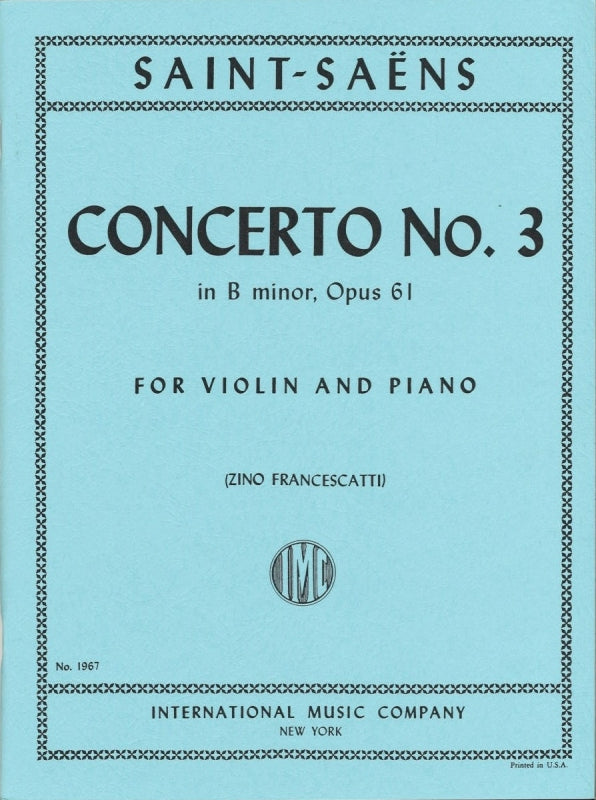 Saint-Saens, Concerto No. 3(Francescatti (IMC)