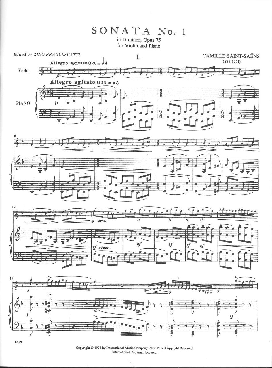 Saint-Saens, Sonata No. 1 op. 75 (France (IMC)